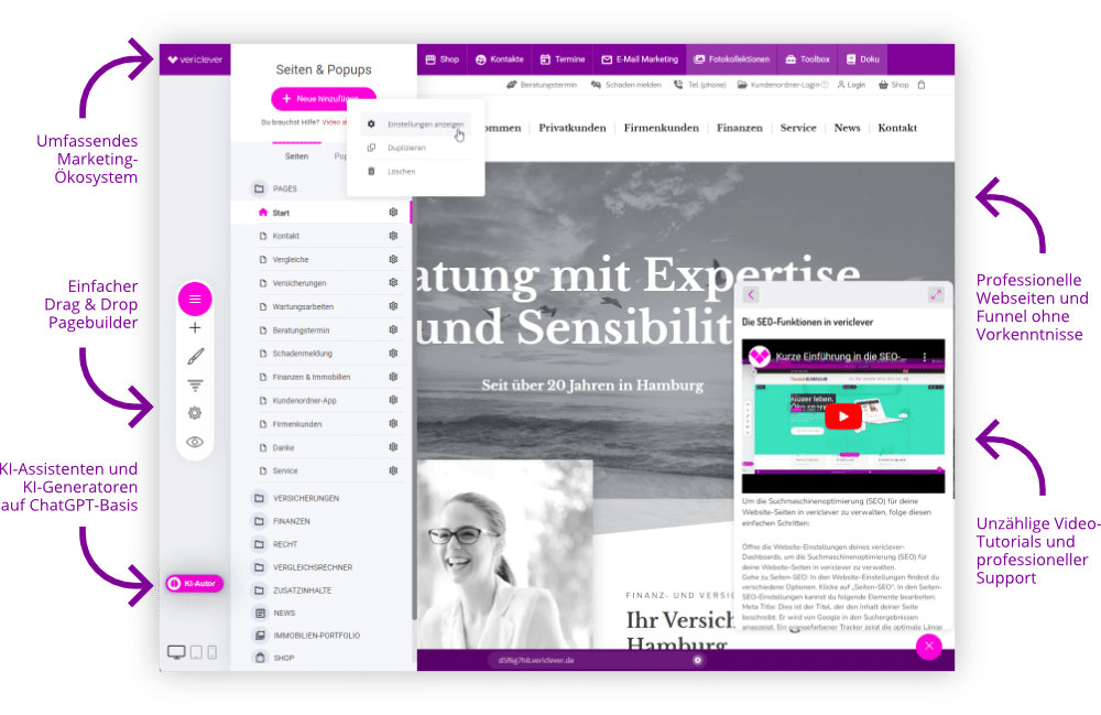 Maklerhomepage Vorteile der Marketing-Suite